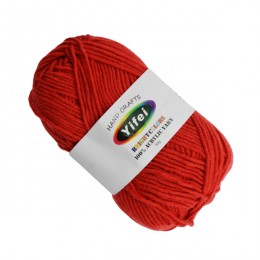 Пряжа д/вязання Yifei Поліестер 50г Червона *20