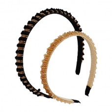 Обруч д/волосся 1шт Вишитий бісером Мікс арт.JW-05 *12