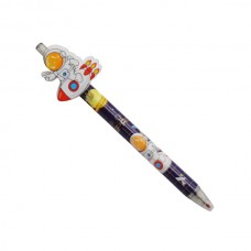 Ручка кулькова автомат 1шт декор Космонавт/Labubu Мікс арт.80057/80021 *48