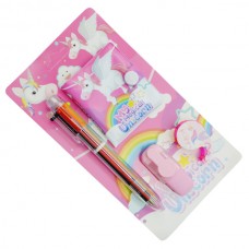 Блокнот з ручкою кольорв., маркером, диспенсером Міні Набір Малюнок Мікс арт.QL-555 *12