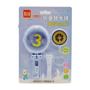 Набір навчальний DUOQ 1шт Лупа, ліхторик, компас арт.DQ-8429