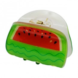 Краб д/волосся пластик 1шт 4-5см Принт Тваринки/Фрукти Мікс арт.3719-1/2/4 *12