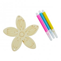 Набір д/творчості Фігурка-розмальовка деревяна і 3 фломастера