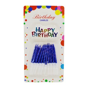 Набір свічок д/торта Birthday Candles 5.5см Спіралька 20шт Мікс арт.188-13