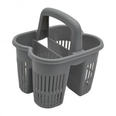 Підставка д/столових приборів пластикова на 4 відділення круглі кути арт.6390