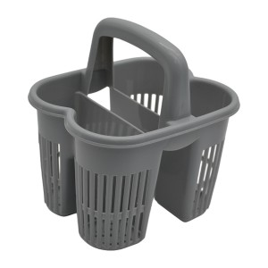 Підставка д/столових приборів пластикова на 4 відділення круглі кути арт.6390