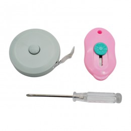 Набір інструментів Міні 3шт викрутка/канц.ніж/рулетка 1,5м арт.YJL7882-10