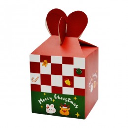 Коробка под. картонна 9,3*10*9,3см Новорічна Мікс арт.PGH4201 *12