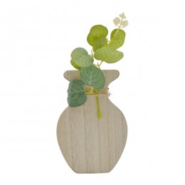 Декоративна статуетка 13*9*2,5см Ваза з евкаліптом *6