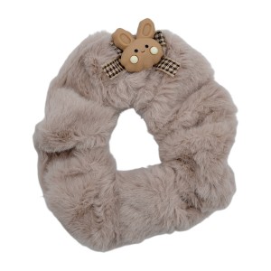 Резинка д/волосся 1шт Об'ємна Дитяча Хутряна Декор Зайчик арт.67#-D27 *25