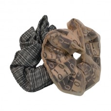 Резинка д/волосся 1шт Обємна Клітинка/Полоска/Плісировка/Смайл Мікс арт.67#-D30/31/34 *80