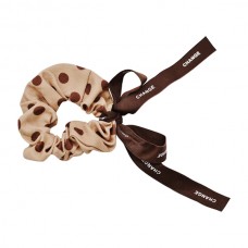 Резинка д/волосся 1шт Текстильна Мокко в горох Бант CHANGE Мікс арт.67#-D21 *25