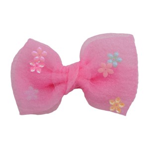 Заколка-прищіпка д/волосся 1шт Дитяча Бант Органза Мікс арт.67#-78(А105) *5