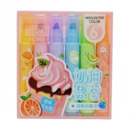 Текст-маркер міні набір Cream Fruit 6шт арт.951 *24