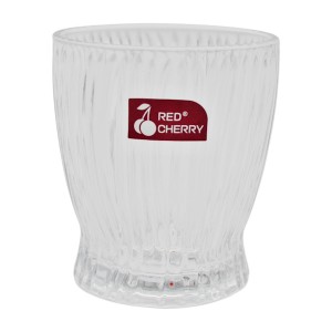 Стакан Скляний RED CHERRY 280мл 1шт Ребристий Прозорий арт.HYT8395-JW *6