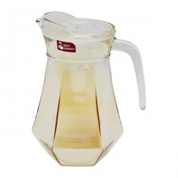 Глечик Скляний RED CHERRY 1,3л Янтарний з пластиковою кришкою *12