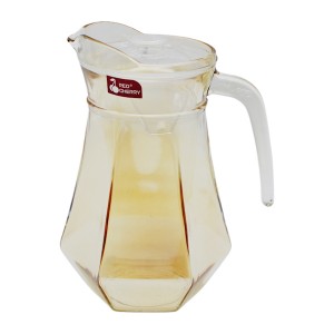 Глечик Скляний RED CHERRY 1,3л Янтарний з пластиковою кришкою *12