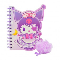 Блокнот А5 Kuromi фігурний в лінію на спіралі з помпоном арт.SC2014-14