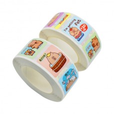 Наліпки Капібара 1 рулон (500шт) арт.KPBL *24