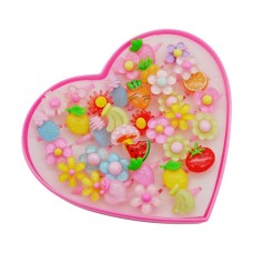 Каблучка дитяча 1шт пластикова Декор Мікс арт.YLBE-1/2/4/5/6 *36