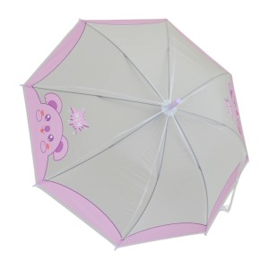 Парасолька дитяча трость 014 Прозорий матовий з малюнком Мікс