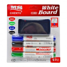 Набір маркерів для дошок 4шт+губка С-802
