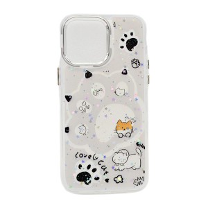 Чохол д/тел силікон iPhone 14ProMax Прозорий Малюнок з блискітками Мікс