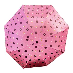 Парасоля жіноча механічна Кольорова малюнок ведмедик