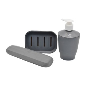 Набір аксесуарів д/ванної 3 предм.(мильниця/футляр/дозатор) арт.Y308-Q23-2