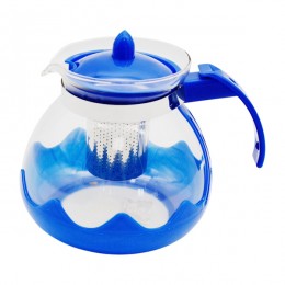 Чайник-Заварник Скляний 1500мл кольор. пластик арт.FY304