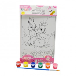 Набір д/творчості ZHLIBANG Розмальовка/фарби/пензлик/палітра арт.Е-905А