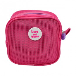 Косметичка жіноча сітка  Love and Peace  арт.25162