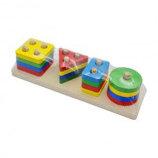 Іграшка-сортер деревяна 4 геометричні фігури арт.811