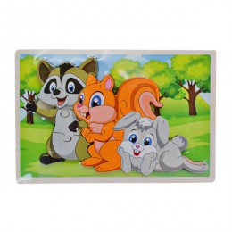 Іграшка деревяна 3D пазл Тваринки Мікс арт. 2021