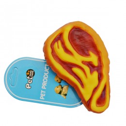 Іграшка д/собак PetFangFang 1шт Стейк з пищалкою арт.1052#-007 *12