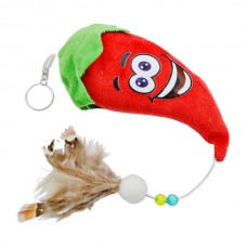 Іграшка д/котів 1шт Овочі з пірям арт.1052#-004 *12