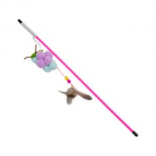 Іграшка д/котів 1шт Паличка Грона з пірям і дзвоником арт.1052#-001 *12