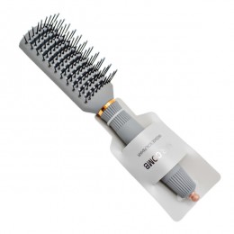 Розчіска HairComb Прямокутна Продувна Сіра арт.9552