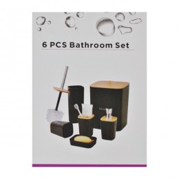 Набір аксесуарів д/ванної 6 предметів Пластик/Дерево