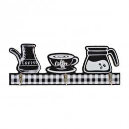 Вішалка кухонна підвісна на 3 гачка Деревяна арт.6818-2