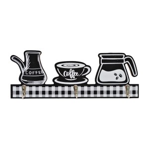 Вішалка кухонна підвісна на 3 гачка Дерев'яна арт.6818-2