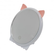 Дзеркало д/макіяжу LED підсвітка Кругле Котик арт.003AB