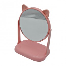 Дзеркало настільне Кругле Котик пласт. підставка арт.400-72