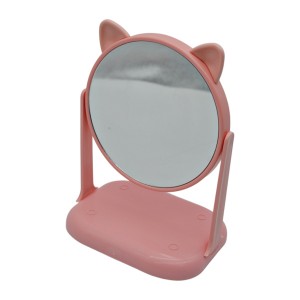 Дзеркало настільне Кругле Котик пласт. підставка арт.400-72