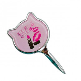 Дзеркало кишенькове з ручкою Kiss me арт.Z-02 *24