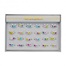 Каблучка дитяча FashionJewelry з емаллю Котик кольорові очі *24