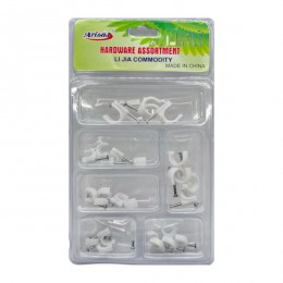 Набір Aribas Кліпса д/кабелю з цвяхом 6 кейсів арт.6013 *12