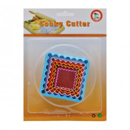 Форма д/печива Zimingsuye 5шт пласт Зірка/Квітка/Квадрат арт.1118-40/39/41 *18