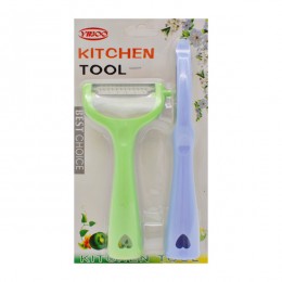 Ніж Овочечистка YIBOO 2шт пластикова ручка арт.1118-24
