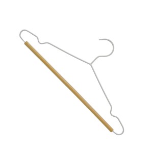 Вішалка металева з дерев'яною поперечиною 42см 1шт *5